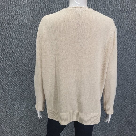 Ella Moss Ladies Everyday Trendy Sweater Medium Size Tan Pullover Long Sleeves - Picture 6 of 10
